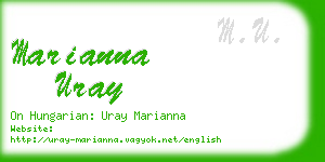marianna uray business card